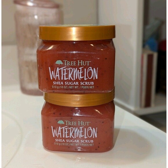 Tree Hut Shea Sugar Scrub Watermelon 18oz (each) Set of 2 NEW - Picture 1 of 4